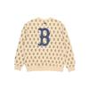 MLB Sweatshirts Unisex Beige Crew Neck Moderate Regular 3AMTM0614-43BGS
