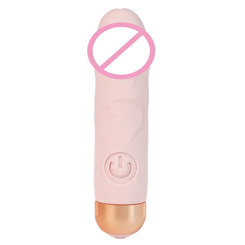 Simulation Penis 10-speed Mini Bullet Vibrator Clitoral Stimulator Vaginal Vibrator Massager Suitable for Female Sex Toys