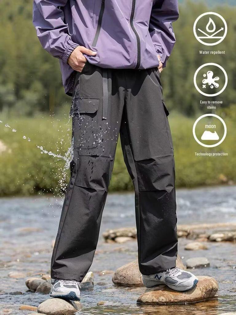 Unisex American-Style Waterproof Mountaineering Pants: Windproof, Quick-Drying, Perfect for Skiing, Hiking, and More.