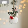 Colorful 3D Retro Bell Resin Ornament - American Cartoon Style Christmas Hanging Decoration