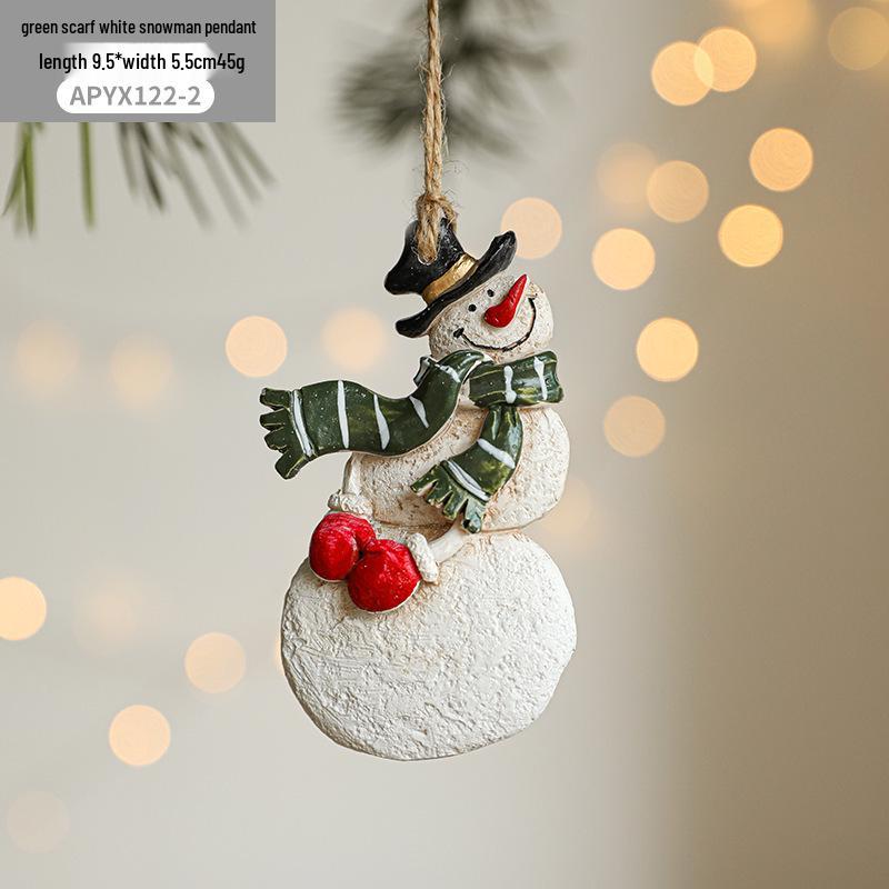 Colorful 3D Retro Bell Resin Ornament - American Cartoon Style Christmas Hanging Decoration