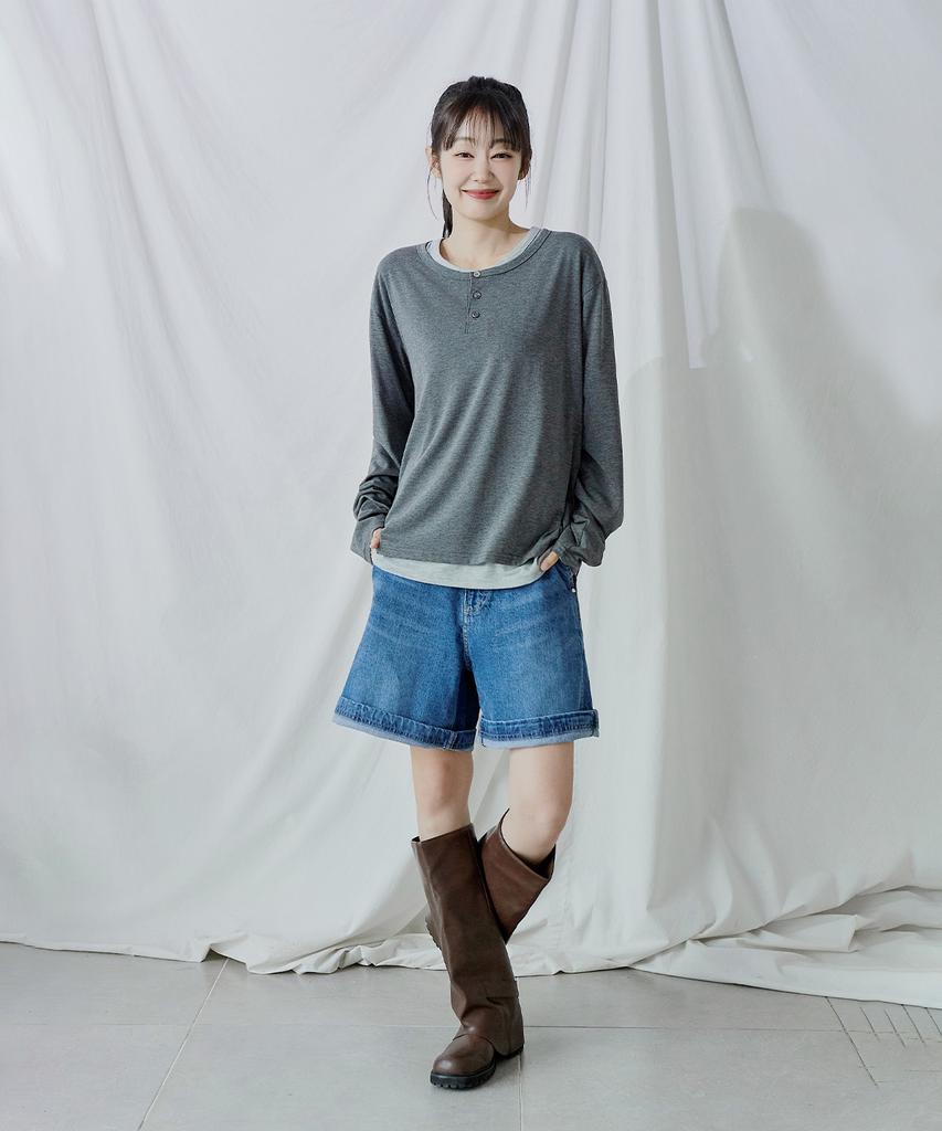 POLYGRAM Coolite U Henley Neck Long Sleeve T-Shirt - 4 Colors