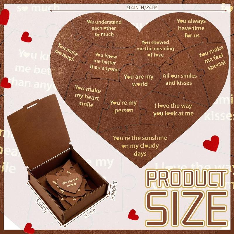 20 Gründe, warum ich dich liebe Geschenk, Valentinstag Romantische Herz-Puzzle-Box für Freundin, Freund, Frau, Ehemann, Ich liebe dich Mama, Beziehungsgeschenke