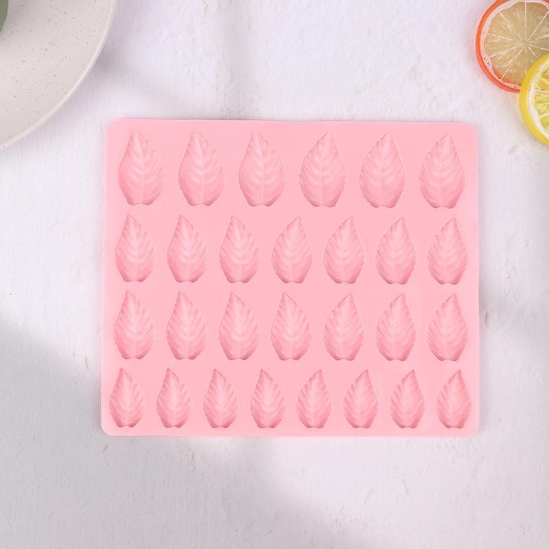 

1 шт. 28-гнездная мини-форма в форме листа из силикона для украшения торта своими руками, форма для жевательных конфет, силиконовые инструменты для выпечки шоколада розовый