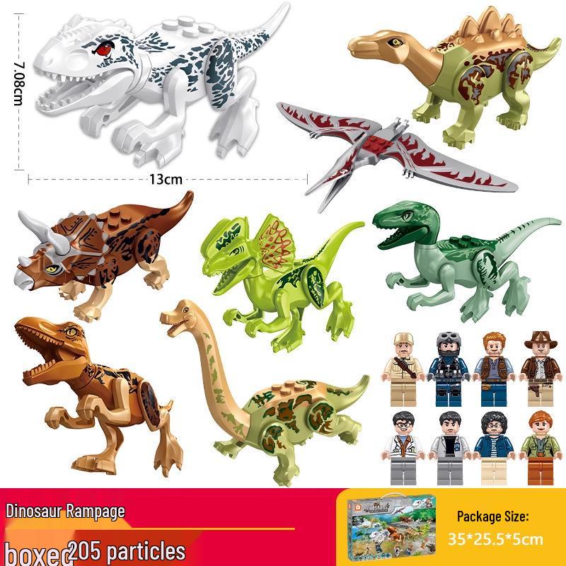 Fang Cheng Dinosaur Expedition Building Blocks - Educational Assembly Truck Toy for Kids