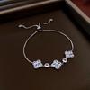 Zircon Flower Simple Niche Bracelet Light Luxury High Sense Fashion Versatile Bracelet Temperament Personalized Jewelry Women