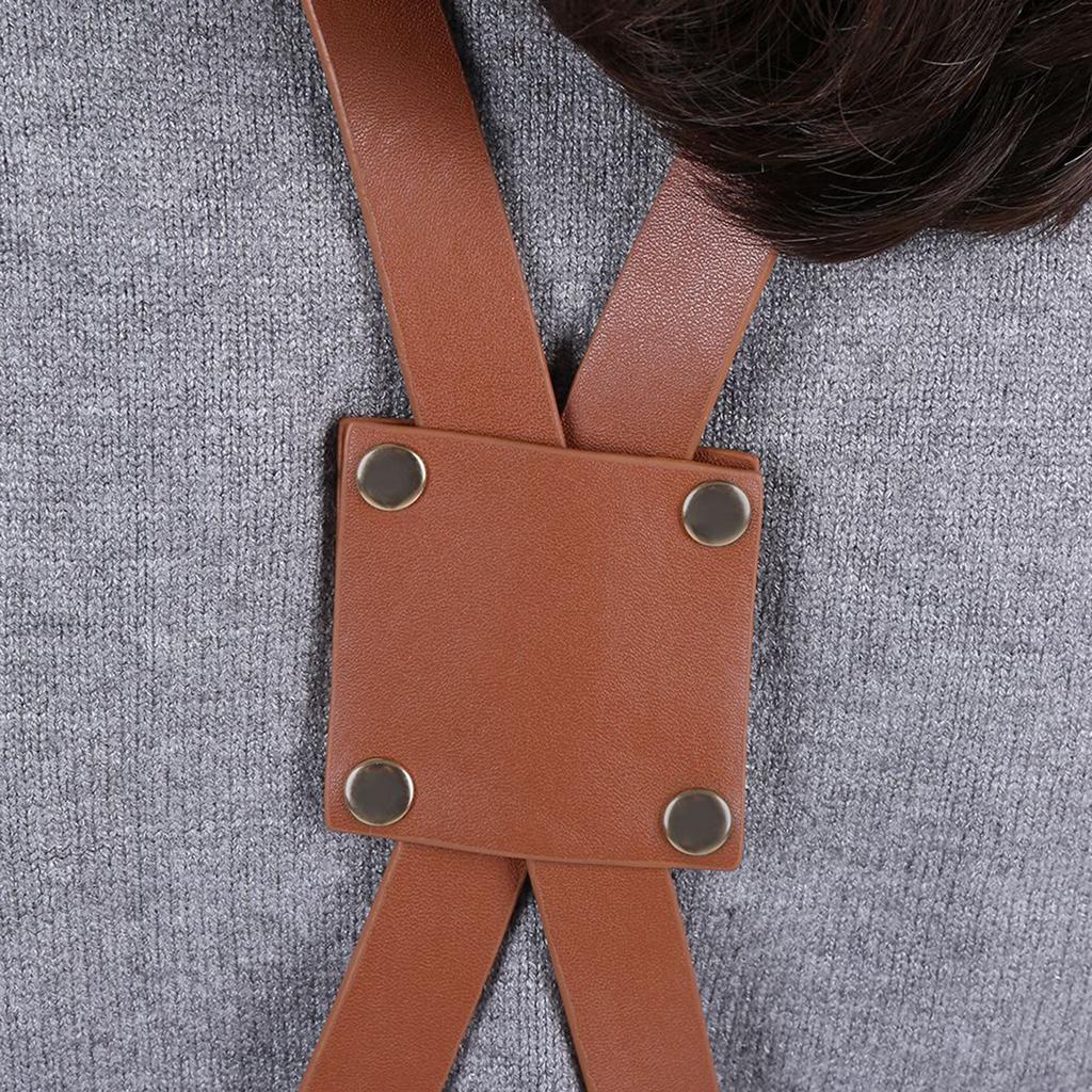 Denim Bib Apron Leather Strap Baker Bartender BBQ Chef Work Cook Uniform A