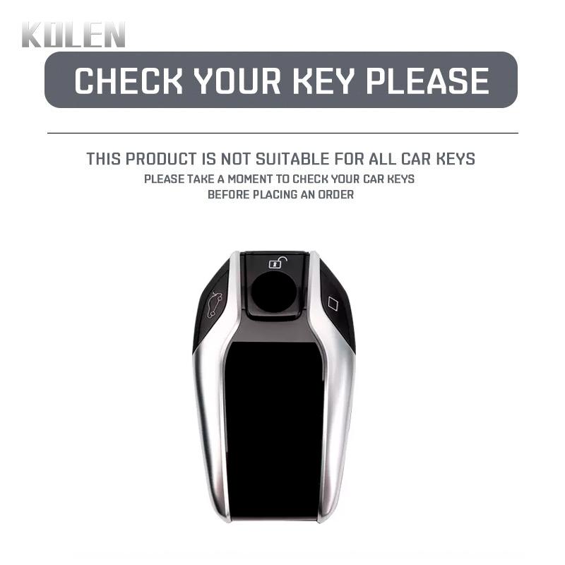 ABS Carbon Fiber Car LED Display Key Case Cover For BMW 5 7 Series X3 X4 X5 X7 G30 G31 G11 G12 G01 GT G32 i8 Shell Accessories