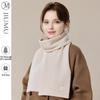 JIUMU Women's Autumn Winter Embroidered Wool Cashmere Scarf