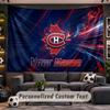 Wall Hanging Tapestry Custom NameMontreal Canadiens Pattern Personalized Printed Fabric Wall Decor