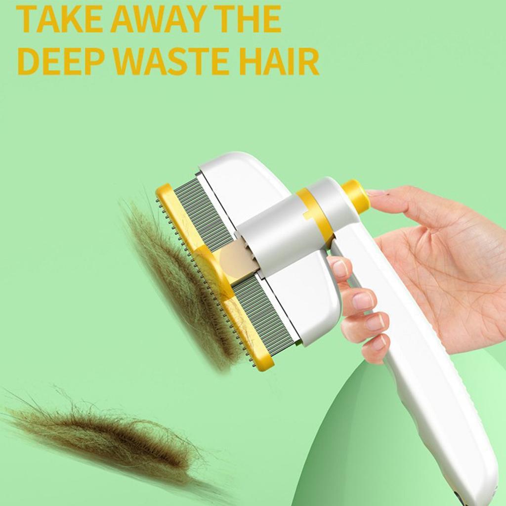 Selbstreinigender Haustierkamm zum Entwirren und Entfernen loser Haare, Enthaarungskamm, Drehbarer Haustierkamm