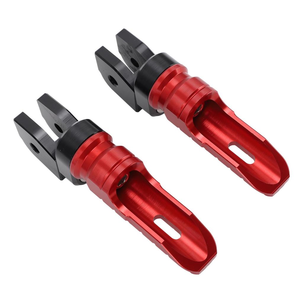 Motorcycle Front Foot Pegs Strong Grip Anti Slip Short Aluminum Alloy Foot Pedal Replacement for DUCATI Monster 696 795 Red