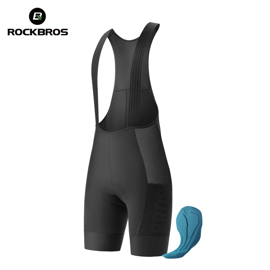ROCKBROS Cycling Bib Shorts Shock absorption High elasticity Breathable 7 Hours Riding Bicycle Bib Pants Multi-pocket Design
