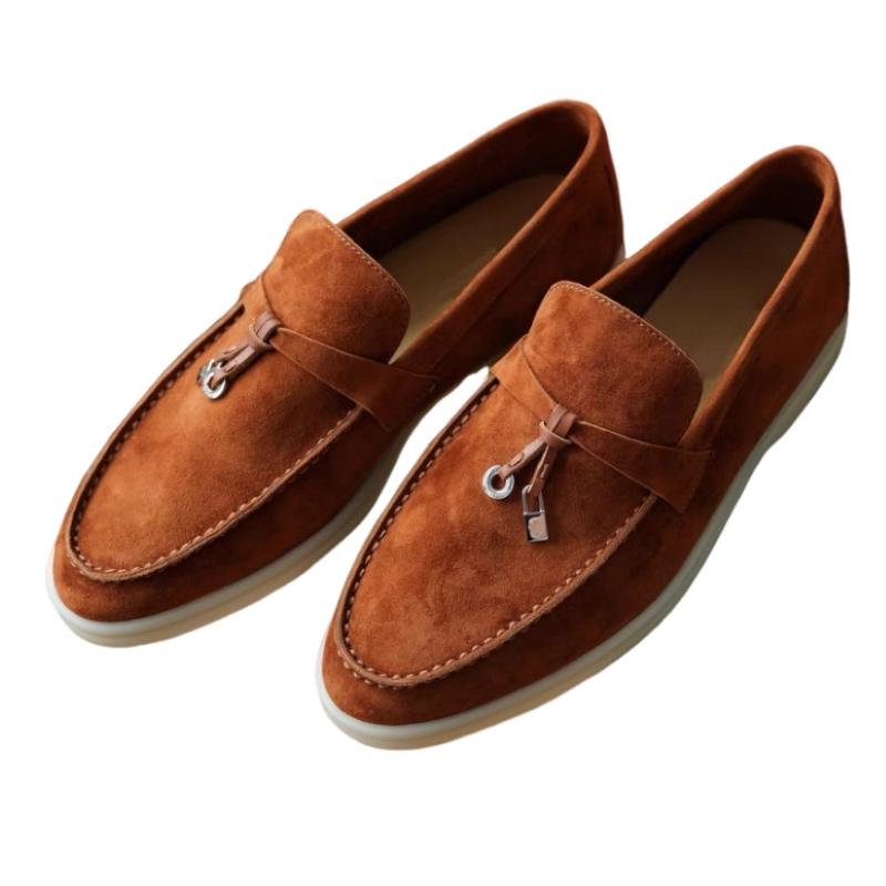 High-Grade Sheepskin Wear-Resistant Casual Loafer Shoes Couple's Loafers Customizable Colors Available A040224
