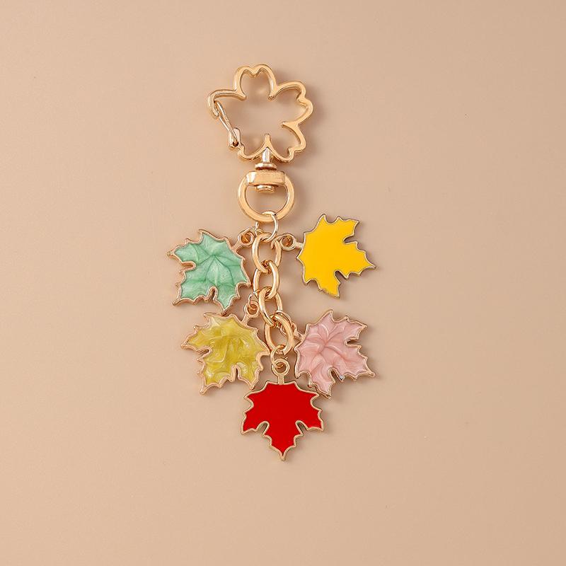 Fashion Colorful Flower Keychain for Car Key Women Men Handbag Pendant Key Rings Accessories DIY Jewelry Gifts