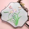 Chinesischer Traditioneller Stil Orchideen-Stickerei-Aufnäher DIY Bastelartikel mit Schmelzkleber Orchidee Schmelzklebe-Aufnäher 3D Blume Bügelbar