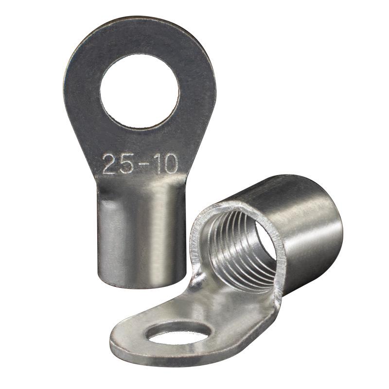 Brass Purple Copper Plated Silver OT6-6 Copper Lug, 1000 pcs Cold Press Bare Terminal Wire Lug
