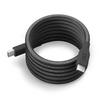 CIO Spiral Cable CtoC Fast Charging Magnetic Charging Cable PD 240W Data Transfer 480Mbps Shape Memory Light (Type-C/USB-C) (01 Black, 1m)