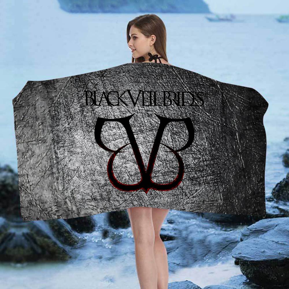 Rock Band B-Black V-Veil B-Brides Mikrofaserdecke Schnelltrocknende Strandtücher Übergröße Druck Super Saugfähiges Poolhandtuch