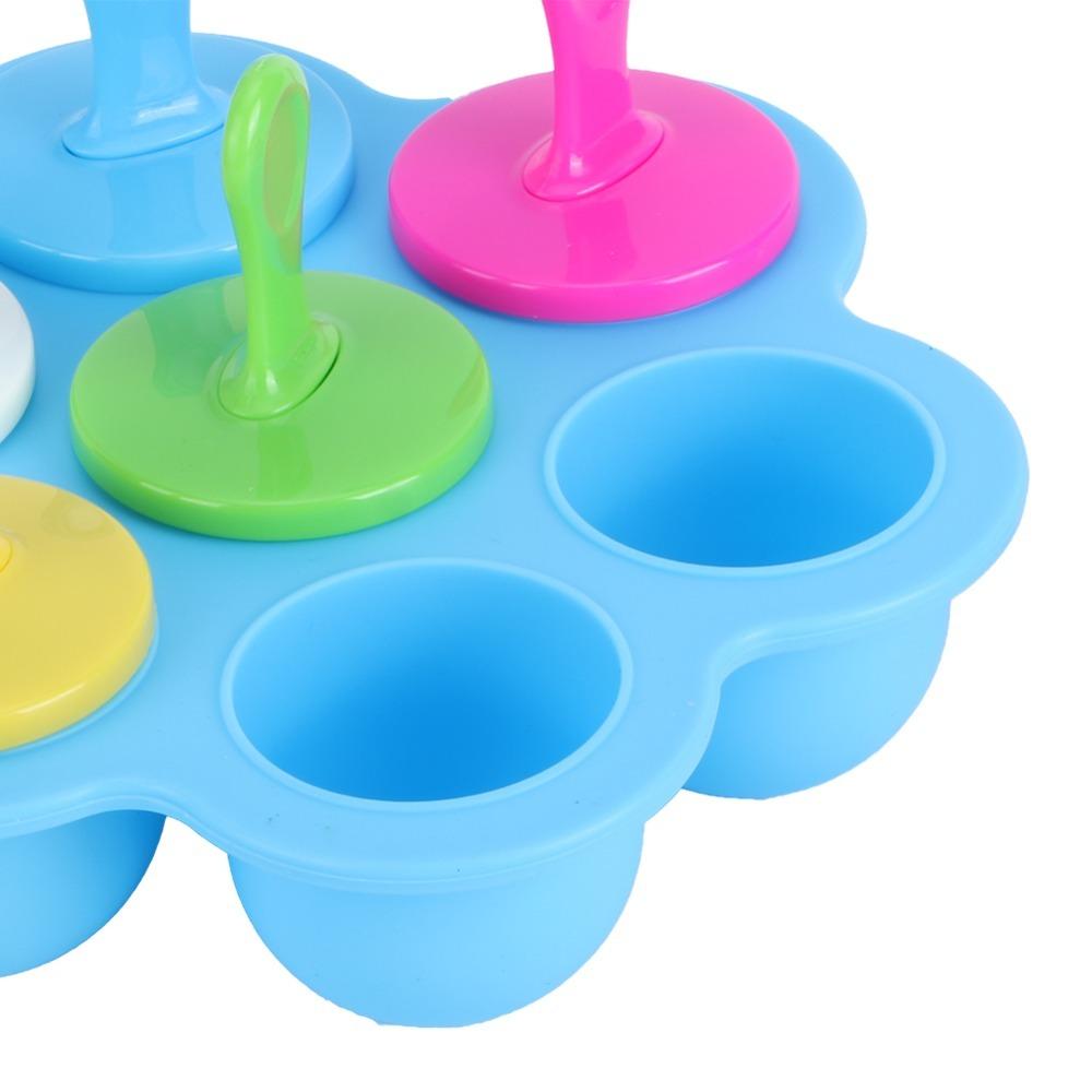 Non Stick Popsicle Molds Reusable Silicone DIY Mold Silicone Ice Cream Molds  DIY Making синий