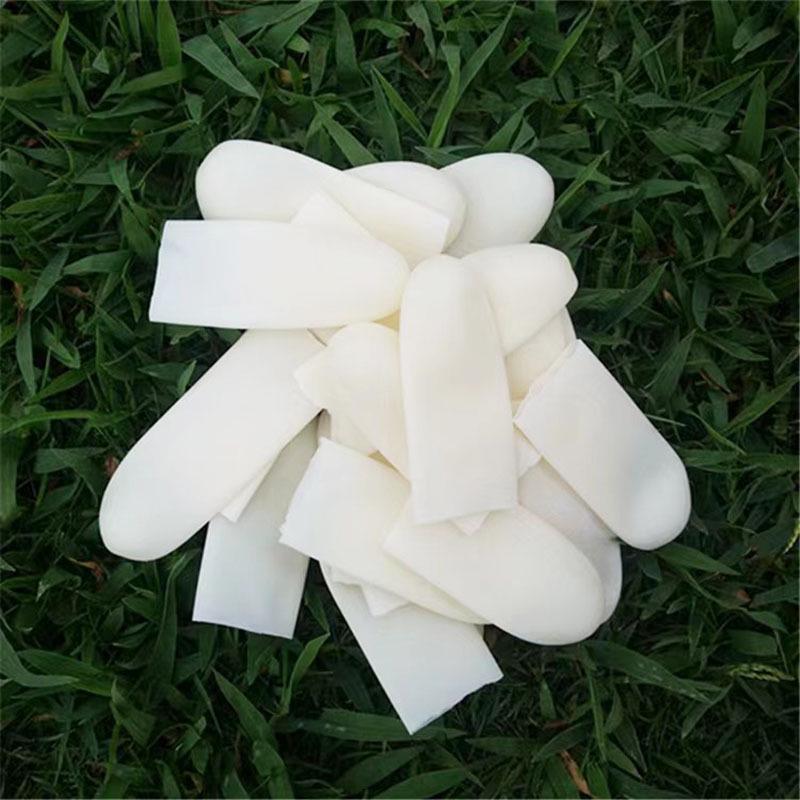 Smooth Silicone Agricultural Finger Cots - 100 Pack, Thickened Rubber for Nail Art and Labor Protection.