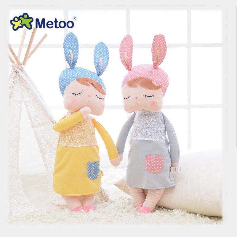 Adorable Metoo Angela Plush Doll With Cartoon Rabbit Ears For Girls' Home Decor