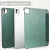 For iPad Pro 11 (2024) Case Stand PU Leather+PC Matte Back Tablet Case