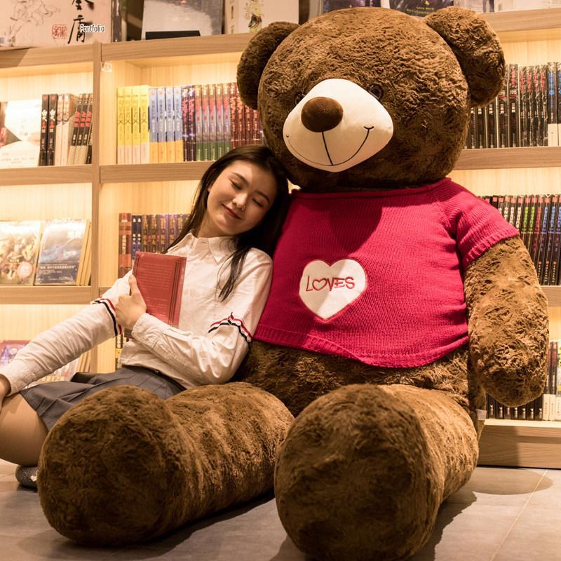Giant Plush Teddy Bear Pillow for Hugging and Sleeping - Perfect for Girls