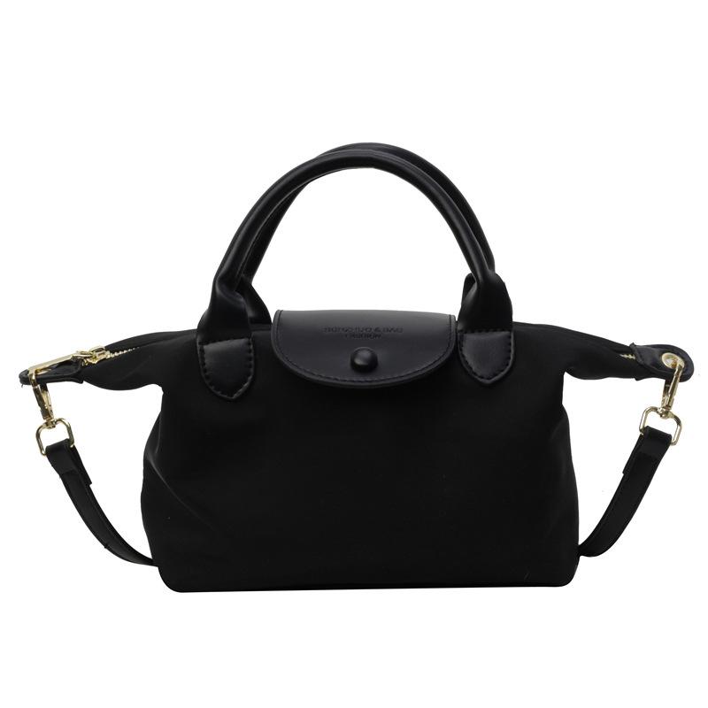 Meet Bags Niche design nylon damestas lente en zomer retro kleine vierkante handtas veelzijdige schouder crossbody zwart