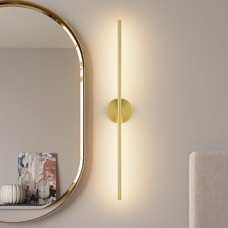 Black Wall Sconce for Bathroom 28In Vanity Light Fixture 3000K Indoor Bathroom Sconce Over Mirror 360° Rotate for Living Room