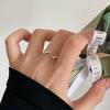 Brushed Plain Ring, Female Niche Light Luxury, High Sense, Irregular Index Finger Ring, Can't Lose Color, Ring Tide