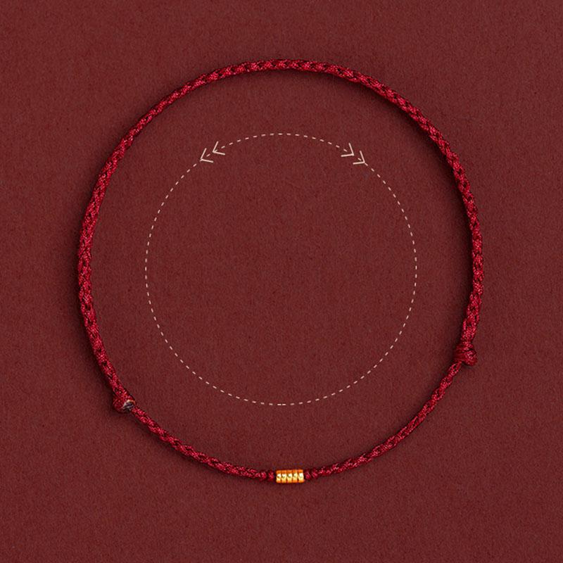 PANJBJ Kaninchen Armband für Damen Mädchen Rotes Geflecht Verstellbarer Schmuck Neujahrs Geburtstagsgeschenk Dropshipping Großhandel