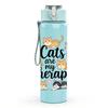 1PC Cats Are My Therapy Group Print 750ml Color Plastic Sports Water Bottle Leakproof Flip Straw Lid Suitable for Sports Office Home Use