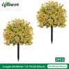 1/2PCS Artificial Violet Flower Balls with Stakes UV-Resistant Realistic Outdoor Decor for Garden, Porch, Patio, Wedding, Home