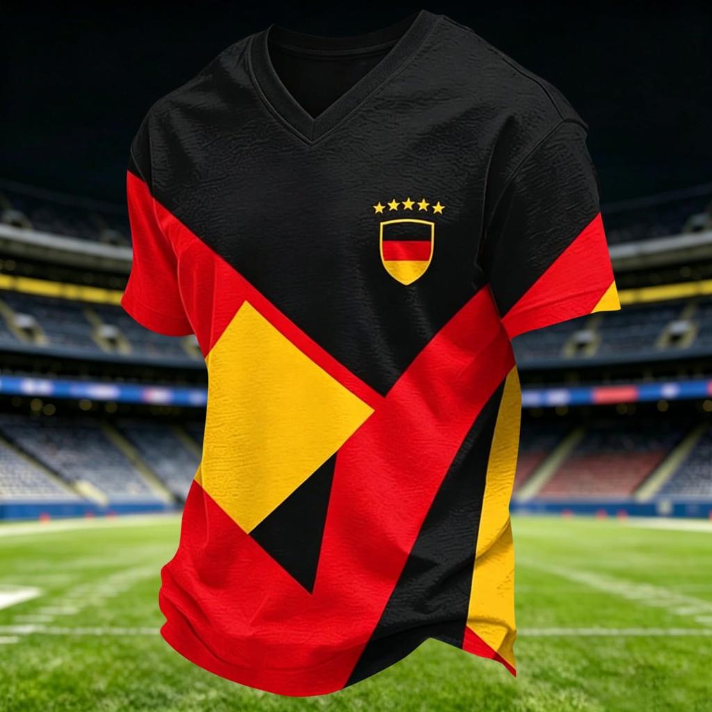 Men's Casual Short Sleeve T-Shirt Lightweight Breathable Fabric Crew Neck Printed Graphic Tee for Everyday Wear and Outdoor Activities