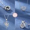 New Fashion 925 Sterling Silver Jewelry Round Zircon Pendants Necklaces Women Fine Semi Rhinestone Circle Clavicle Chain Choker