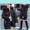 Cozy And Stylish Girls Cotton Jacket With Detachable Hood For Winter Fashion