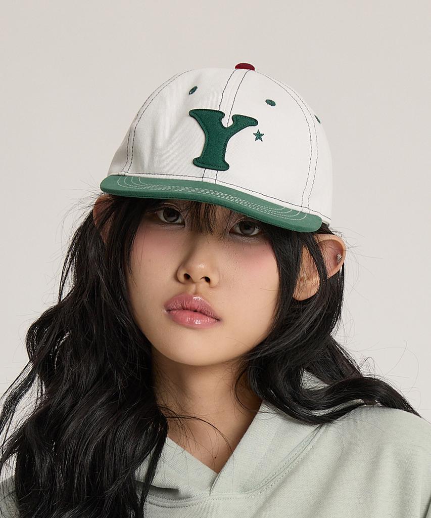 WAIKEI Y Logo Applique Cap Ivory