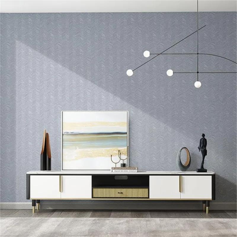 Plain linen wallpaper with herringbone pattern bedroom living room background wallpaper  wall papers home decor