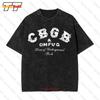 Cbgb Distressed Rock N Roll Punk Music Band Vintage Oversized T-Shirt WXWZ