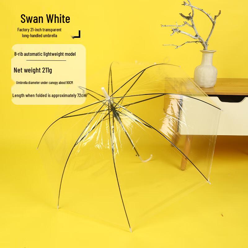 Nanqiao Creative Transparent Semi-Automatic Long Handle Umbrella