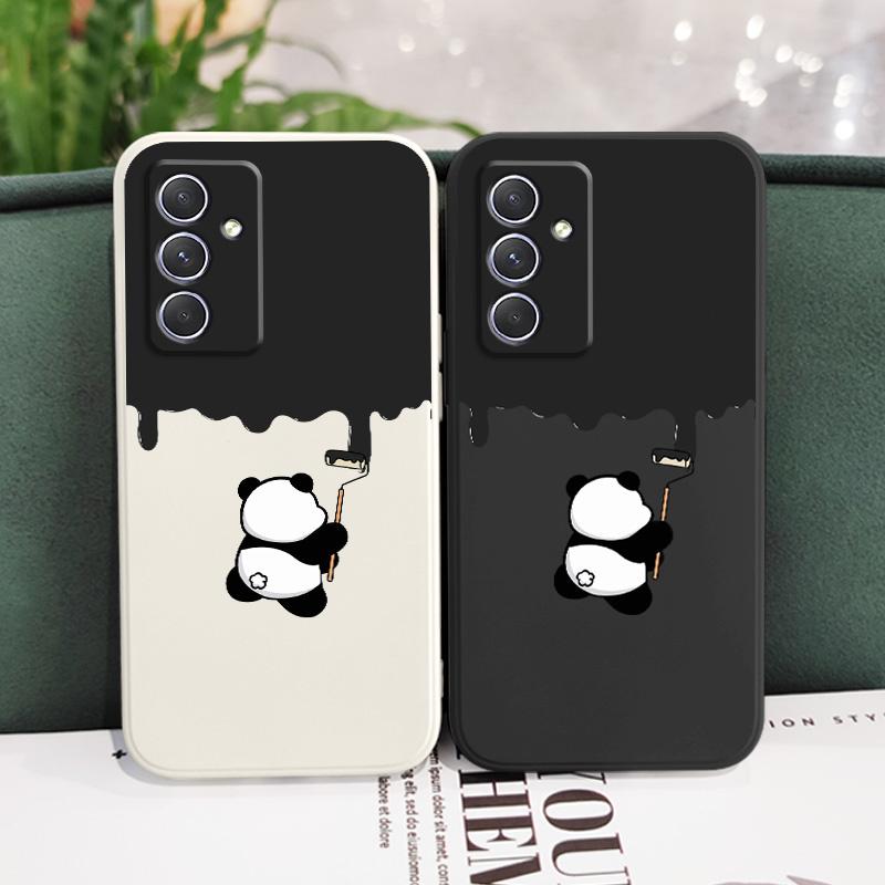 Paint Panda Phone Case For Samsung Galaxy A55 A35 A25 A15 A05 A05S A54 A34 A24 A14 A04 A04S A04E 4G 5G Cover