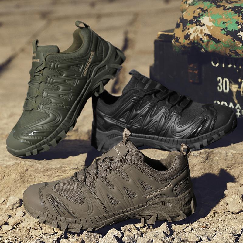 Large Size Short Boots Men's Outdoor Hiking Shoes New Wear-resistant Hiking Shoes Men's Non-slip Wear-resistant Protective Shoes Men's Shoes