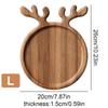 Creative Christmas Deer Antler Bamboo Serving Tray