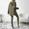 2025 Autumn and Winter Women's Pit Loose Hooded Long Sleeve Casual Pants Threaded Suit