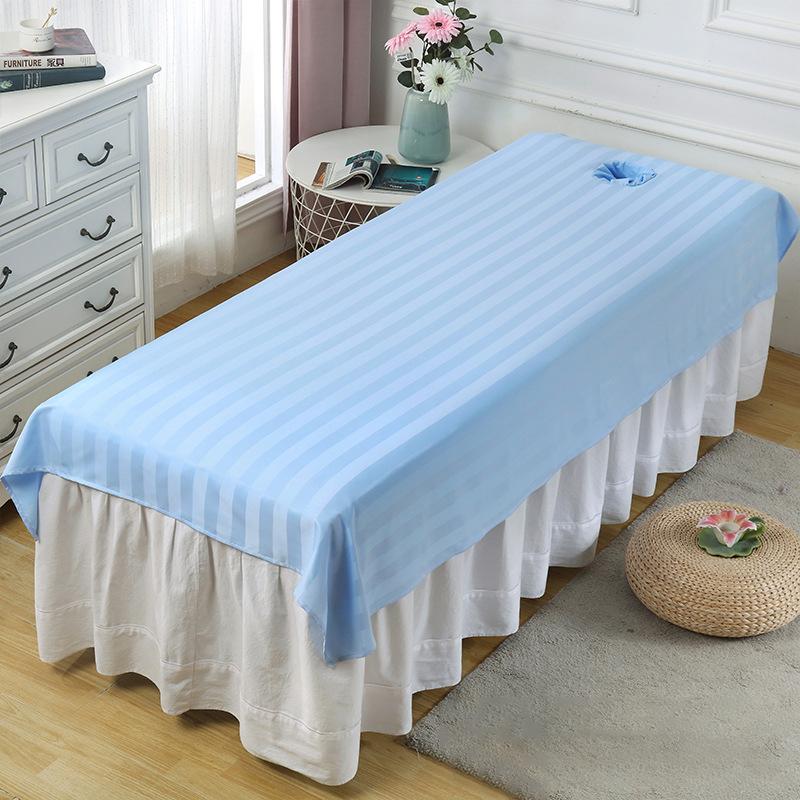 Anti Wrinkle Beauty Massage Bed Sheets Spa Salon Couch Bed Sheet With Face Hole Reusable Breathable Solid Color Bedspread
