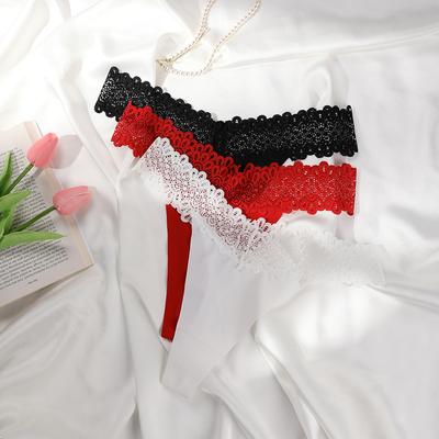 Sex Girl Panties Romantic Lace Pants Large Size Low Rise Fitness Sports Ladies Briefs Tong