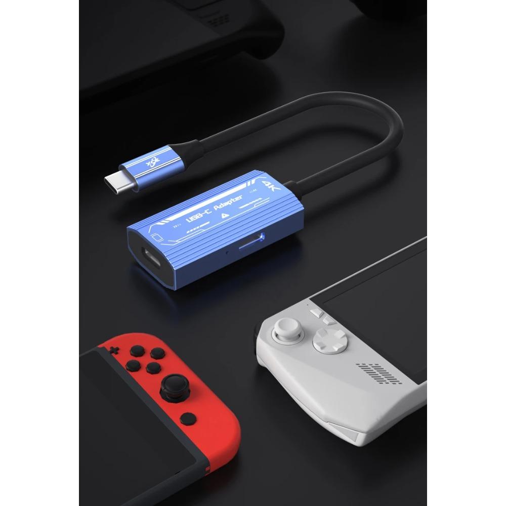 USB C To C Video Converter 4K@60Hz Display Adapter with PD 100W for Laptop Switch To XREAL/VITURE One/RayNeo AR Glasses Monitor