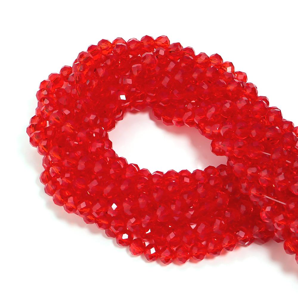 3/4/6/8/10mm Multicolor Crystal Glass Faceted Beads Rondelle Spacer Flat Abacus Bead For Jewelry Making DIY Necklace Accessories