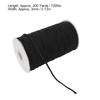 200 Yards Roll Face Shield Clothes Flat Rubber Band Cord Cuff Elastic Band RopeBlack